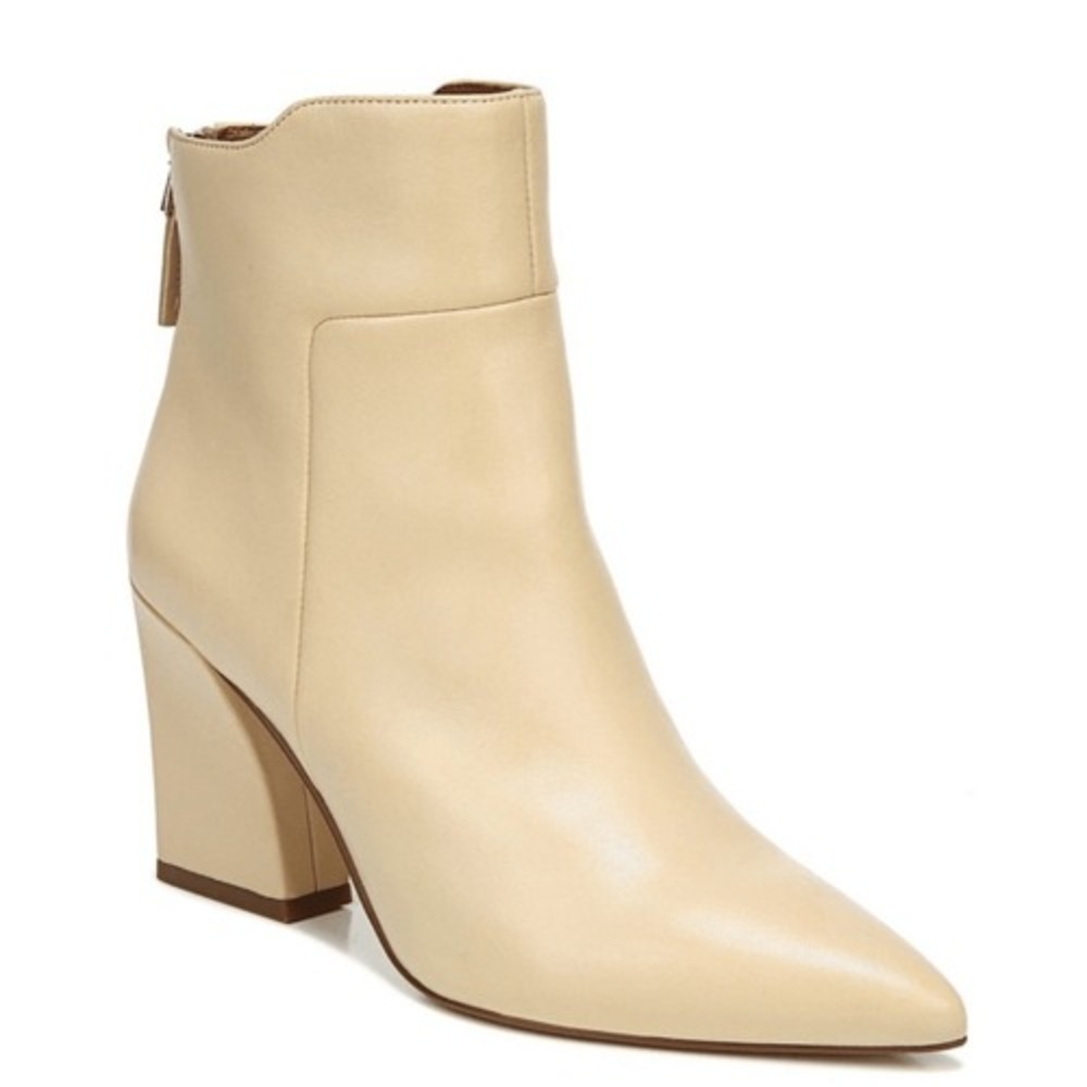 FRANCO SARTO Venture Leather Bootie Boot, Beige/White, Block Heel, Size‎ 9, NWT - Picture 12 of 16